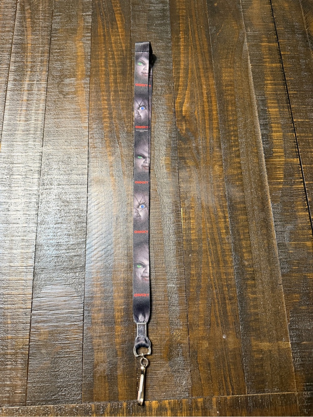 Chucky Black Lanyard with Key Clip
